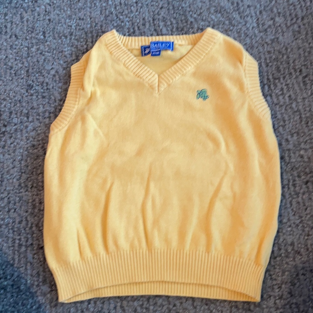Boys Yellow Sweater Vest